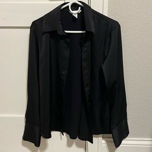 H&M black button up dress shirt